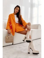 Hladké Kožené Na podpatku Béžove model 21597089 - Boto Hladké Kožené Na podpatku Béžove model 21597089 - Boto