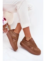 Dámské Kožené Sneakersy Na Platformě  Just Dare Hnědé model 21703379 - Daniel Lopez Just Dare