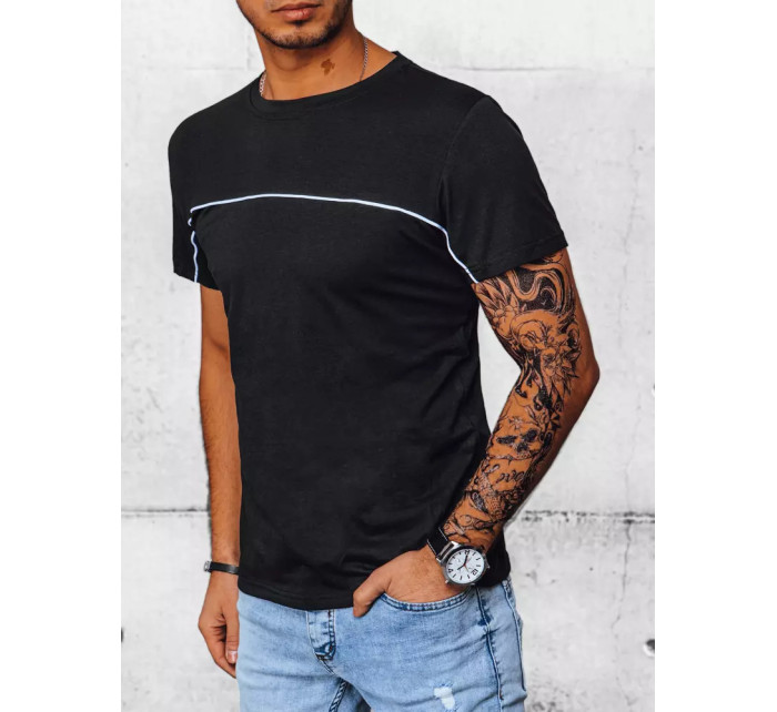 Obyčejné černé pánské tričko Dstreet RX5028