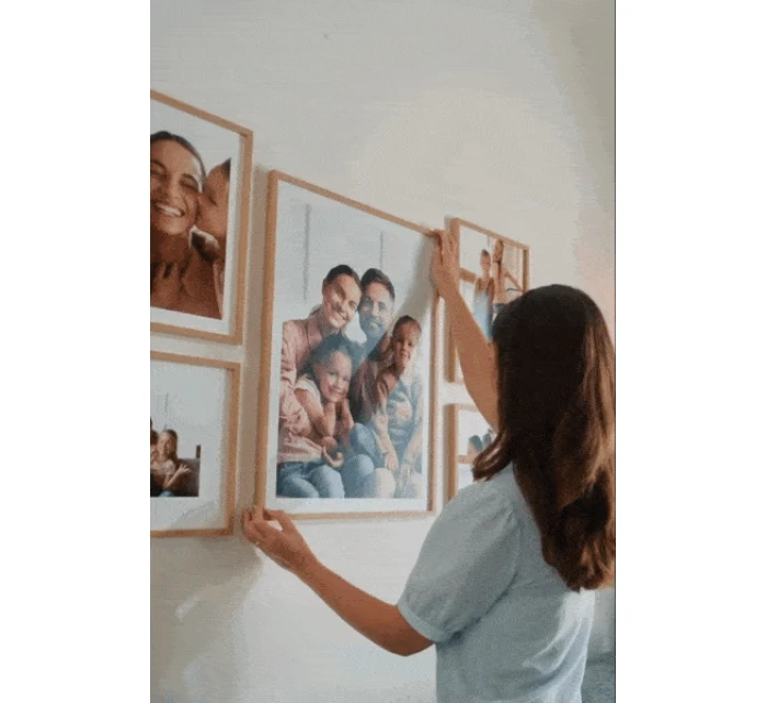  Personalizovaný magický fotoobraz v rámu - 30x40 - dvě mapy jako srdce