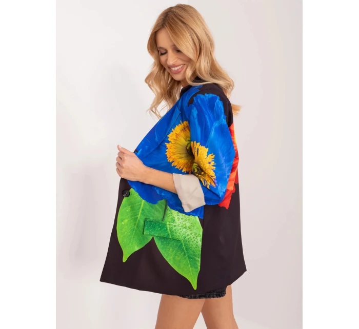 Dámské sako DHJ MA 18525 19.12x Černá mix vzor - FPrice