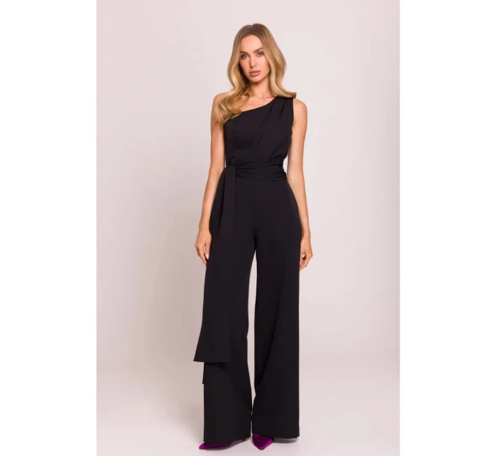 Dámský overal na jedno rameno se šerpou M845 Černá - MOE
