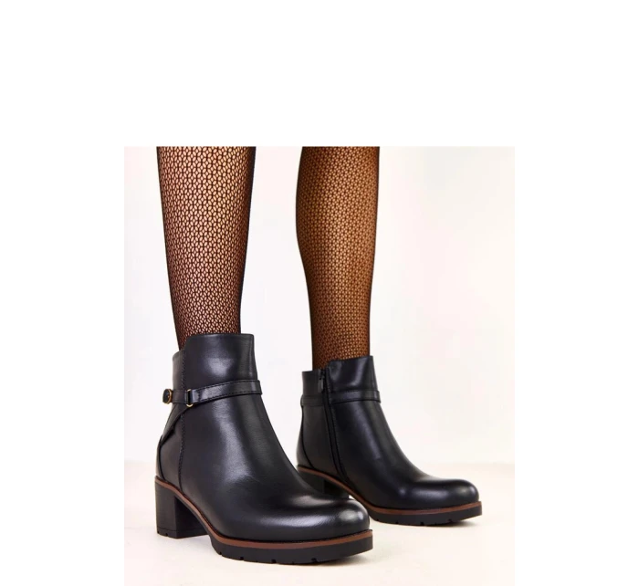 Boty na podpatku model 219956 Solea Boty na podpatku model 219956 Solea