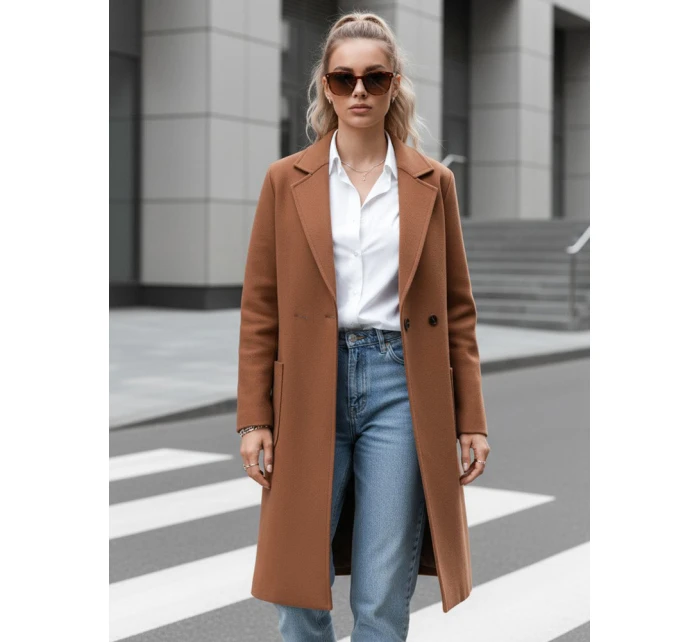 Dámský dlouhý velbloudí kabát LINNORE oversize FashionStreet NY0703