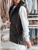 Dámská přechodná prošívaná vesta OLINVIA černá FashionStreet TY4836 Dámská přechodná prošívaná vesta OLINVIA černá FashionStreet TY4836