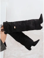 Dámské semišové černé kozačky model 21993087 - Dstreet Dámské semišové černé kozačky model 21993087 - Dstreet