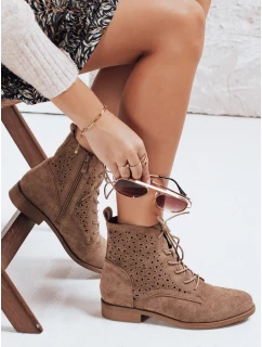 Dámské ažurové boty coffee Dstreet ZY1151