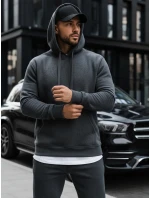 Pánská mikina s kapucí antracitová model 21961947 - Dstreet