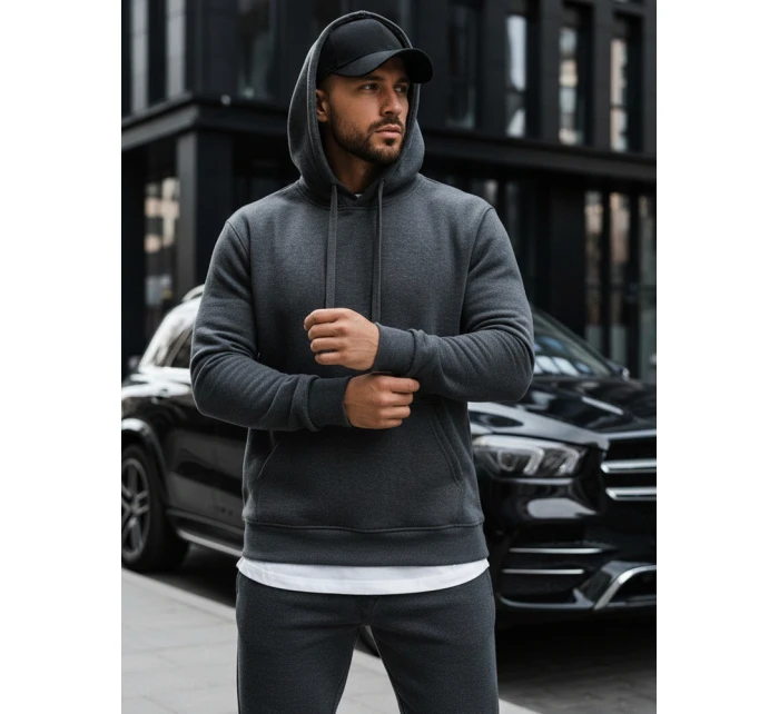 Pánská mikina s kapucí antracitová model 21961947 - Dstreet