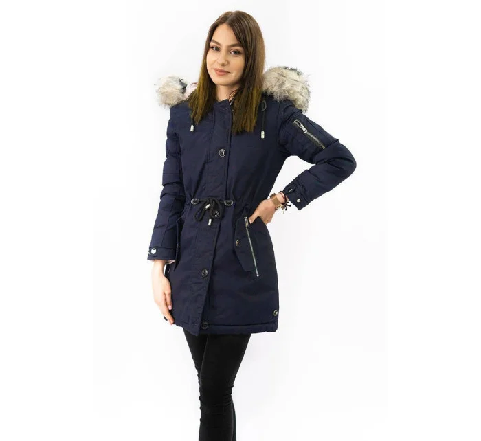 DWUSTRONNA DAMSKA KURTKA ZIMOWA Z KAPTUREM model 21241910 - SPEED.A