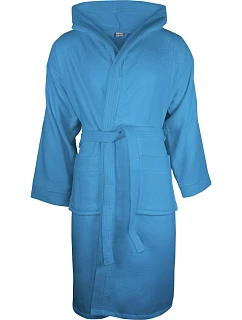 The One Towelling Velour Bathrobe Župan s kapucí 48.1043 aqua
