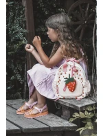 Dětské sandálky na suchý zip  Oranžové model 21662007 - Zaxy