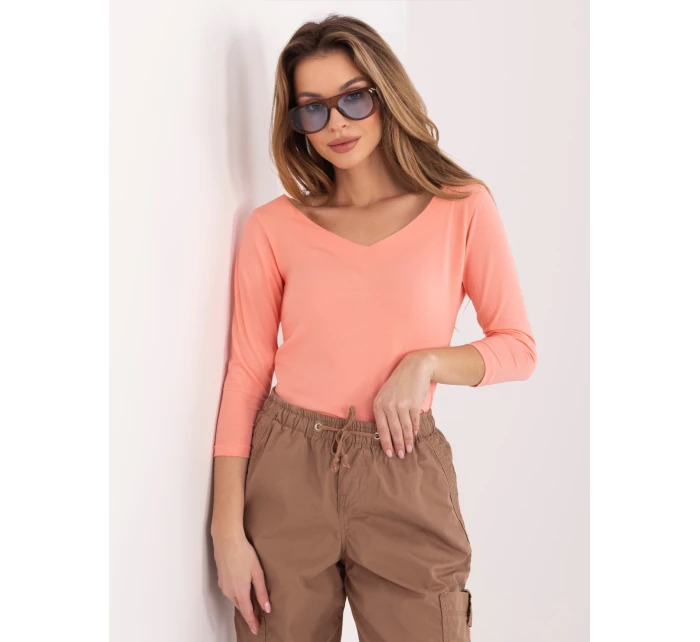 Bluzka RV BZ model 22020743 brzoskwiniowy - FPrice Bluzka RV BZ model 22020743 brzoskwiniowy - FPrice