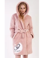 Dámský župan krátký s kapucí Sweet model 19162739 - Vienetta Dámský župan krátký s kapucí Sweet model 19162739 - Vienetta