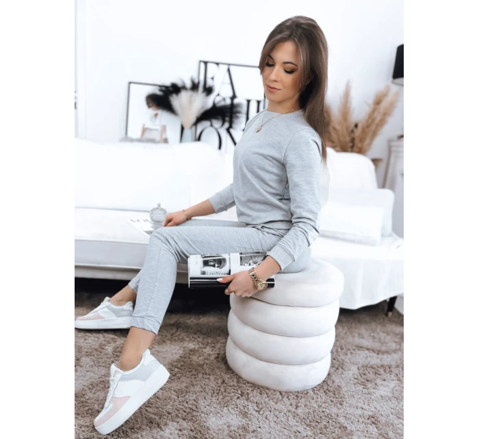 MILIAN dámská tepláková souprava světle šedá FashionStreet AY0816