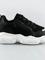 Černé dámské šněrovací tenisky "sneakers" (172)
