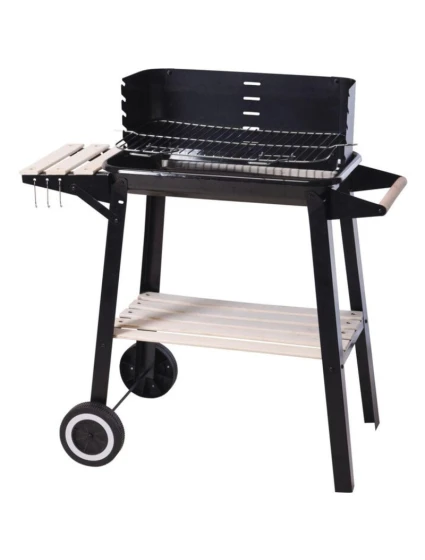 ZAHRADNÍ GRILOVACÍ KOLO 83x45,5x86,5 cm ČERNÉ