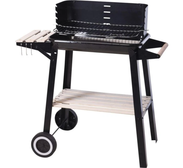 ZAHRADNÍ GRILOVACÍ KOLO 83x45,5x86,5 cm ČERNÉ