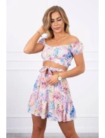 Pudrově růžová květinová sada