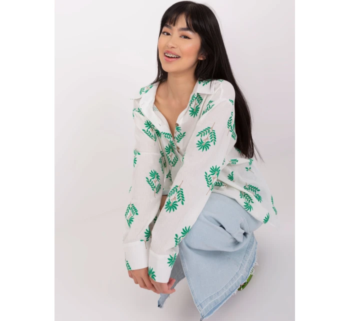 Košile LK KS 509349.04 bílá zelená