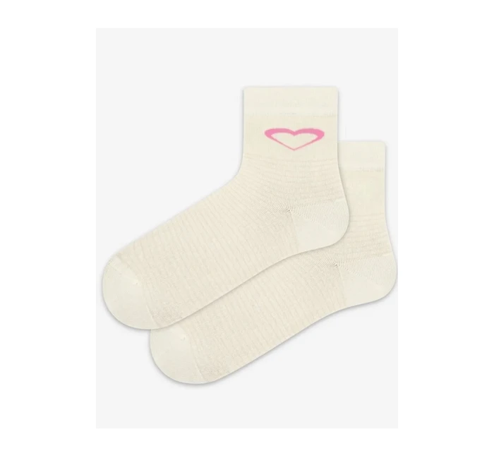 TENKÉ PONOŽKY BARVA 2-6 LET DÍVKY OFF WHITE 21-23