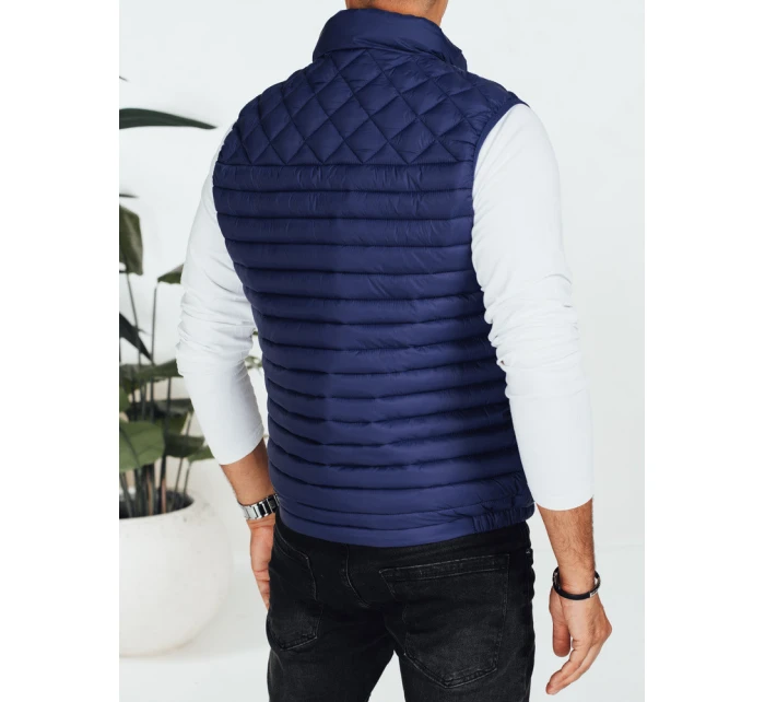 Pánská prošívaná tmavě modrá vesta FashionStreet TX5077 Pánská prošívaná tmavě modrá vesta FashionStreet TX5077