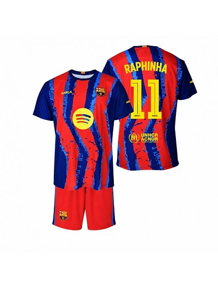 FC Barcelona Raphinha sada dresů šortky junior box 2025/26 BC59ER kids FC Barcelona Raphinha sada dresů šortky junior box 2025/26 BC59ER kids