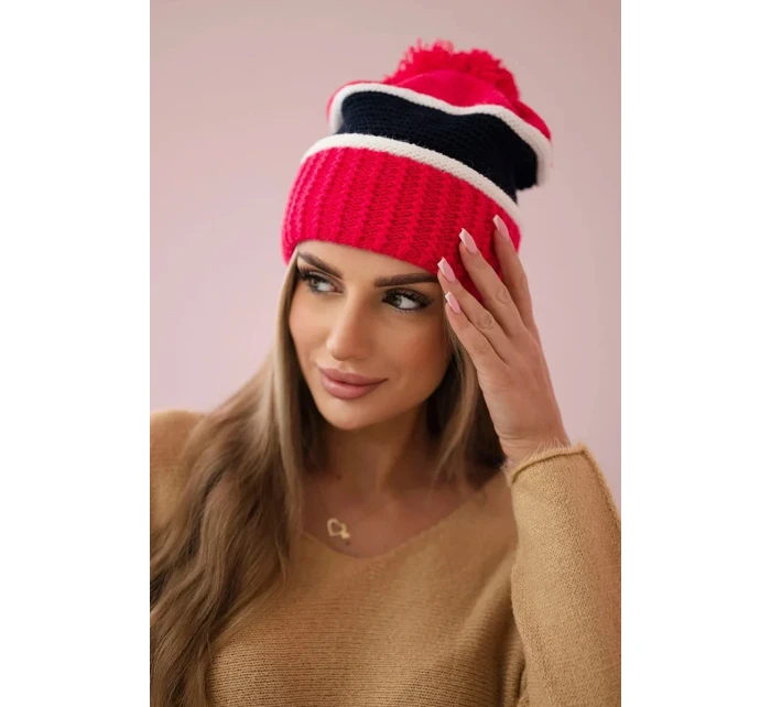 Kinga dámská čepice K297 pink model 18751281 - K-Fashion Kinga dámská čepice K297 pink model 18751281 - K-Fashion