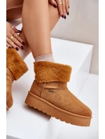 Sněhule na platformě s kožíškem Big Star model 21677558 Camel - Big Star Shoes