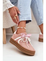 Dámské Tenisky Na Platformě S Ozdobami Růžové Vinness Dámské Tenisky Na Platformě S Ozdobami Růžové Vinness