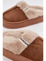 Dámské pantofle s kožíškem Hnědé model 21714470 - Boto