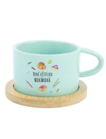 Personalizovaný keramický hrníček Makronka pro paní učitelku/pana učitele