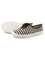 Černé pruhované dámské tenisky Černé pruhované dámské tenisky