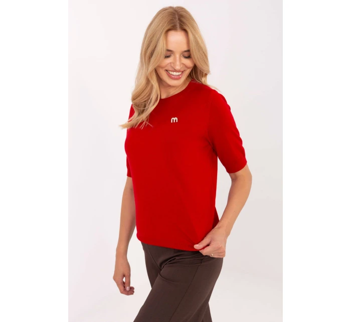 Svetr s krátkým rukávem model 216858 Factory Price Svetr s krátkým rukávem model 216858 Factory Price