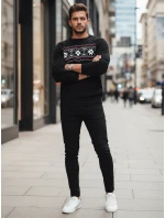 Pánský černý svetr Dstreet model 21982535 - FashionStreet Pánský černý svetr Dstreet model 21982535 - FashionStreet