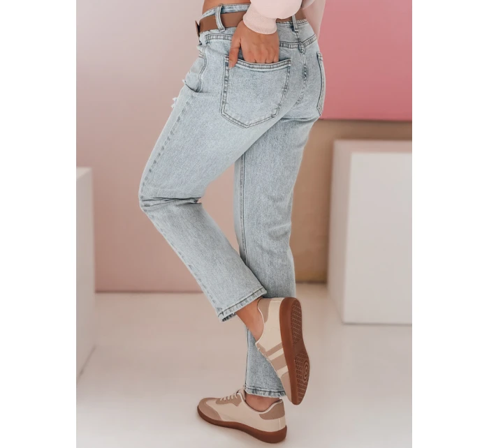 Dámské džínové kalhoty slim fit s páskem modré Dstreet model 21983375 - FashionStreet Dámské džínové kalhoty slim fit s páskem modré Dstreet model 21983375 - FashionStreet