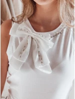 Dámské tričko bez ramínek s mašlí PERBOW bílé Dstreet RY2732