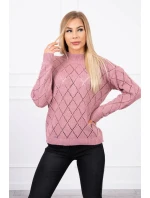 Poloviční rolák s diamantovým vzorem tmavě růžový Poloviční rolák s diamantovým vzorem tmavě růžový