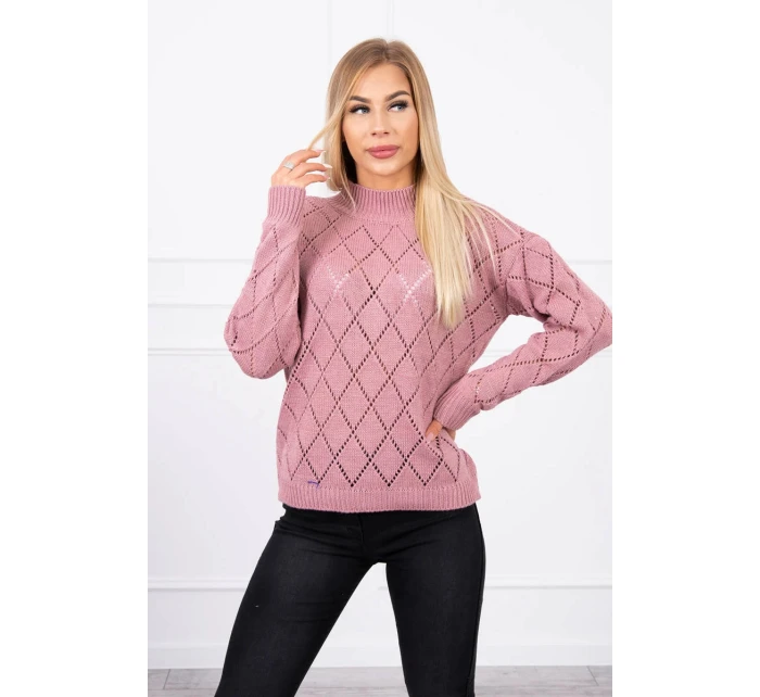 Poloviční rolák s diamantovým vzorem tmavě růžový Poloviční rolák s diamantovým vzorem tmavě růžový