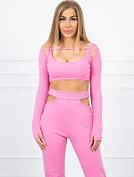 Sada s halenkou světle růžová