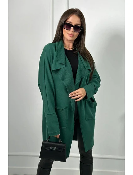 model 18856944 s kapsami tmavě zelená - K-Fashion