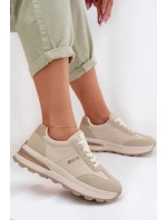 Dámské sportovní tenisky Big Star TT274876 HI-POLY SYSTEM Béžové