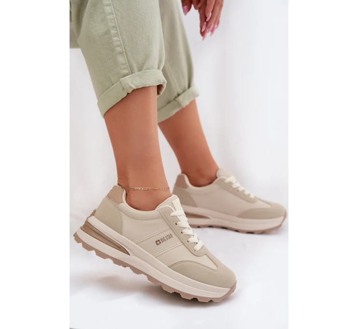 Dámské sportovní tenisky Big Star TT274876 HI-POLY SYSTEM Béžové