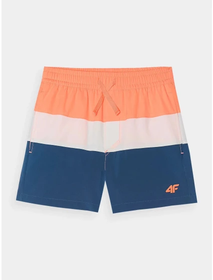 Chlapecké plážové šortky typu boardshorts 4F - oranžové Chlapecké plážové šortky typu boardshorts 4F - oranžové