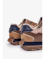 Pánské semišové tenisky na platformě Big Star - béžové