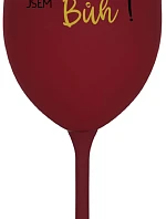VÍNO JE NÁPOJ BOHŮ. JSEM BŮH! - bordo sklenice na víno 350 ml