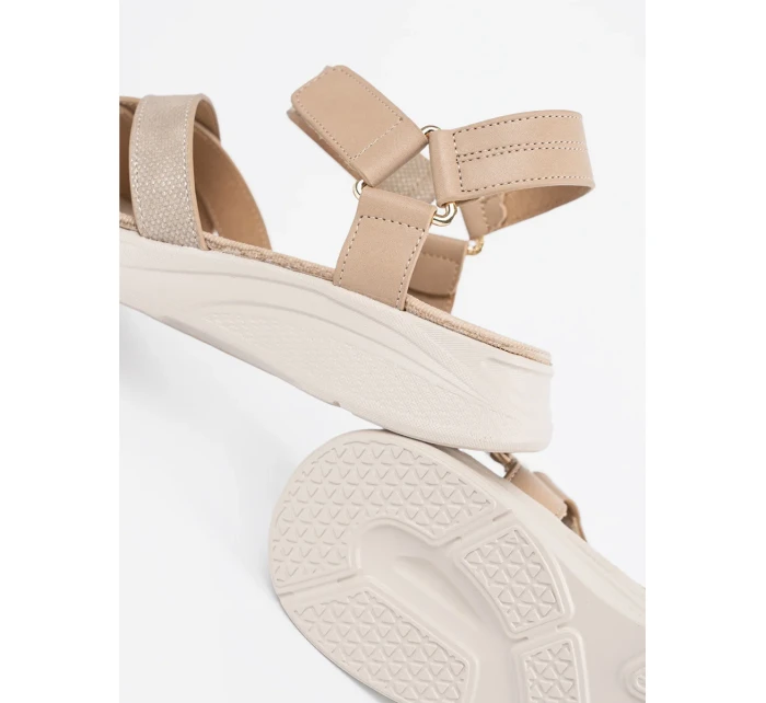 Moderní dámské Jasnobeżowy  sandály platforma