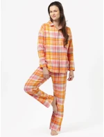 Pyžamo Key LNS 473 B24 Flanelové dlouhé/r S-XL rozepínací