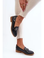 Kožené dámské lakované mokasíny model 21656264 modré - Laura Messi Kožené dámské lakované mokasíny model 21656264 modré - Laura Messi