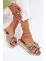 Dámské Pantofle Na Platformě S Pletením A Mašlí Multikolor model 21700095 - Boto Dámské Pantofle Na Platformě S Pletením A Mašlí Multikolor model 21700095 - Boto